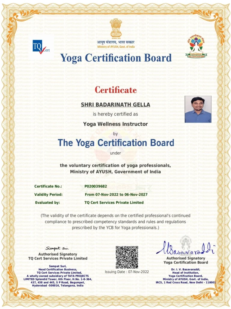 Certificate from AYUSH Ministry
